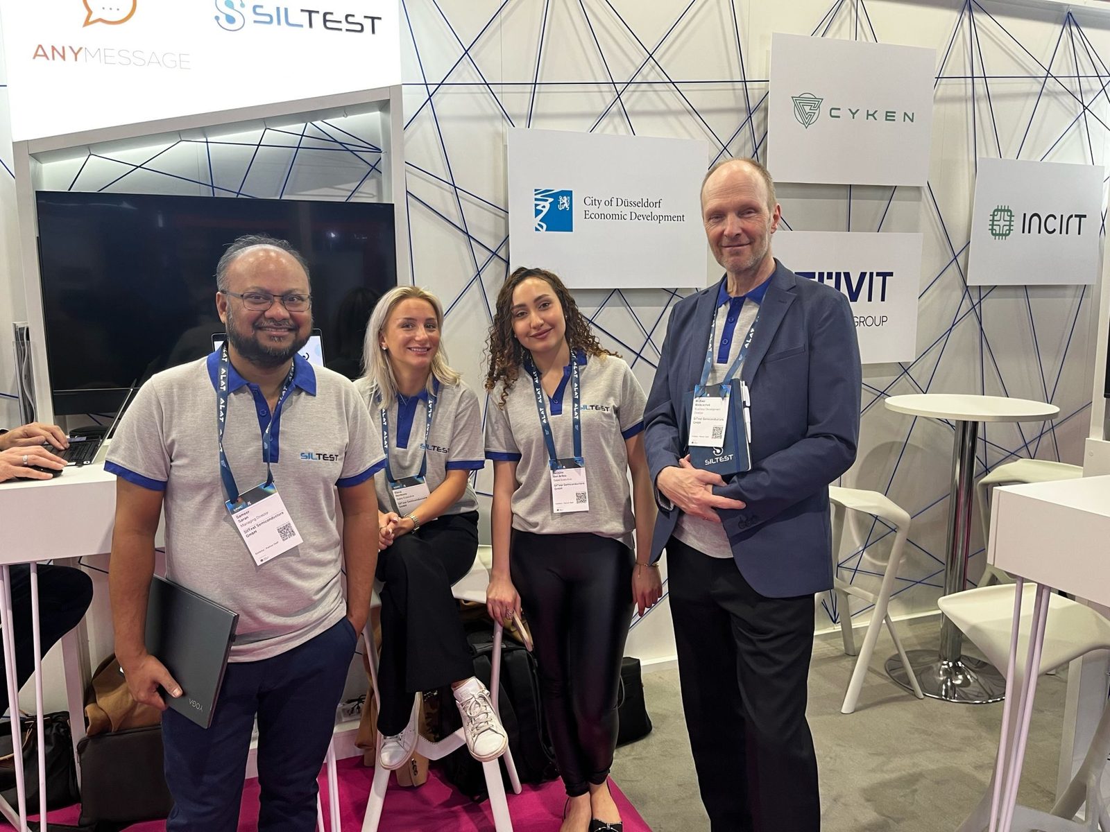 The SilTest team at the MWC Barcelona 2025 booth