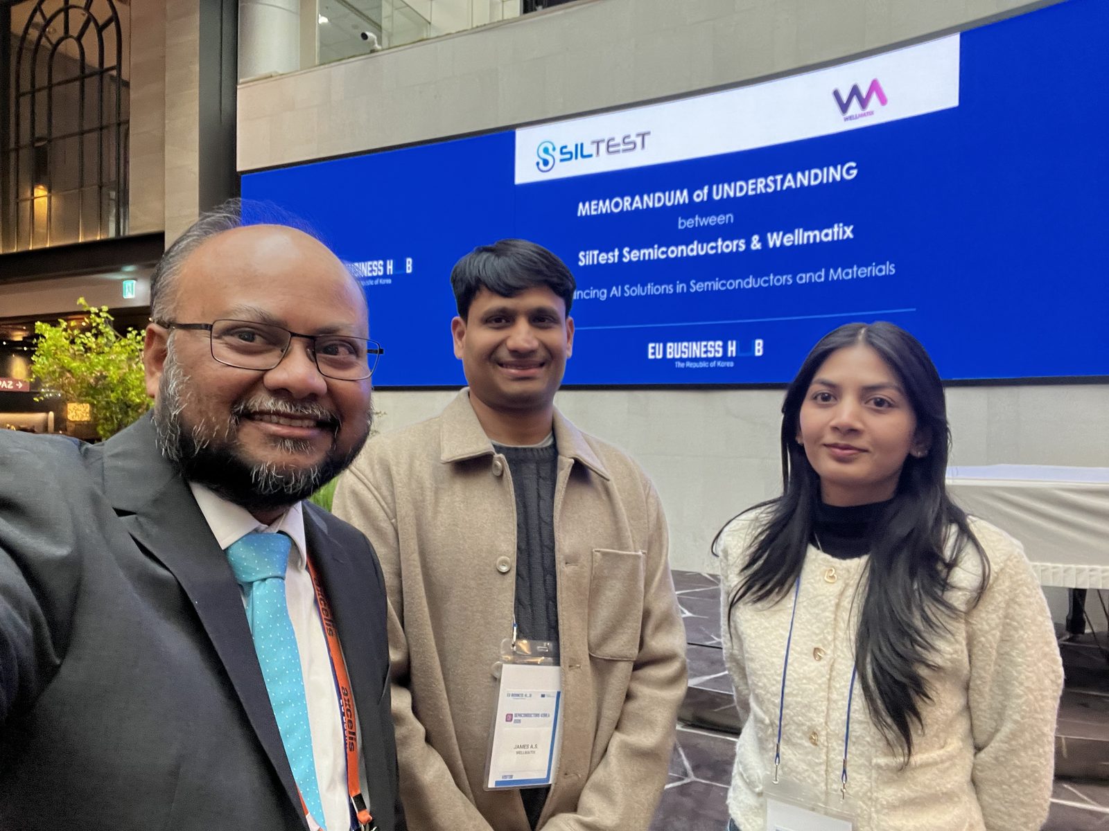 SilTest and Wellmatix at the MoU signing during SEMICON Korea